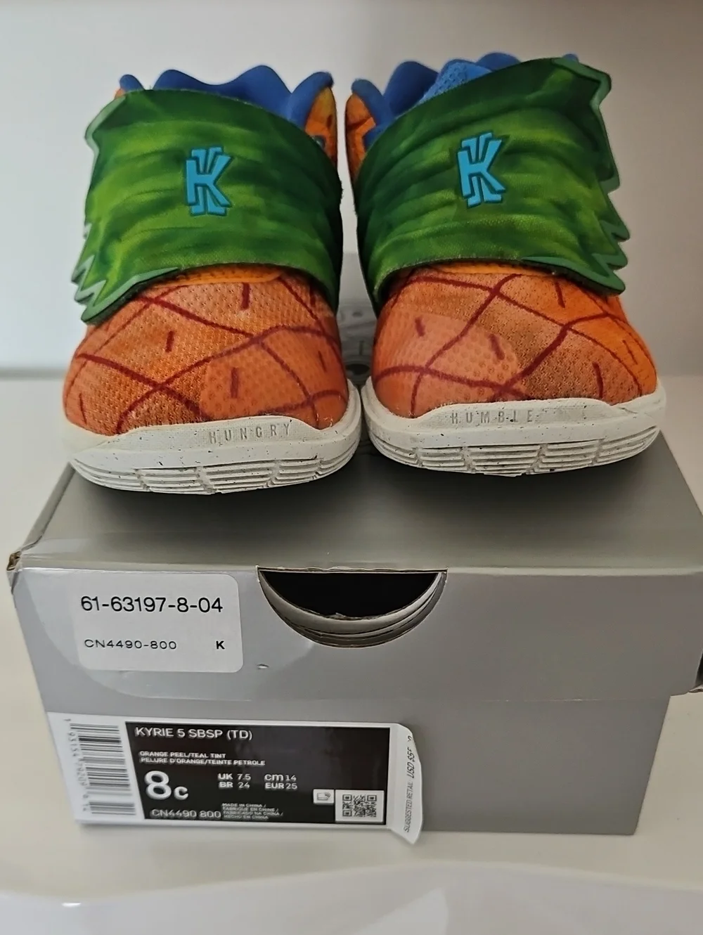 Nike - Kyrie Five Toddler Pineapple Slip-On Sneakers - Orange & Green